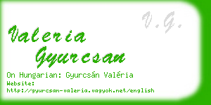 valeria gyurcsan business card