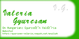 valeria gyurcsan business card